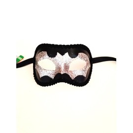 Custom Black Silver Bat Mask Colombina Masquerade Venetian Costume Mask