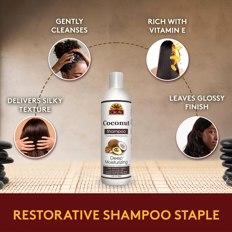 Okay Coconut Deep Moisturizing Shampoo Helps Replenish Moisture And Elasticity