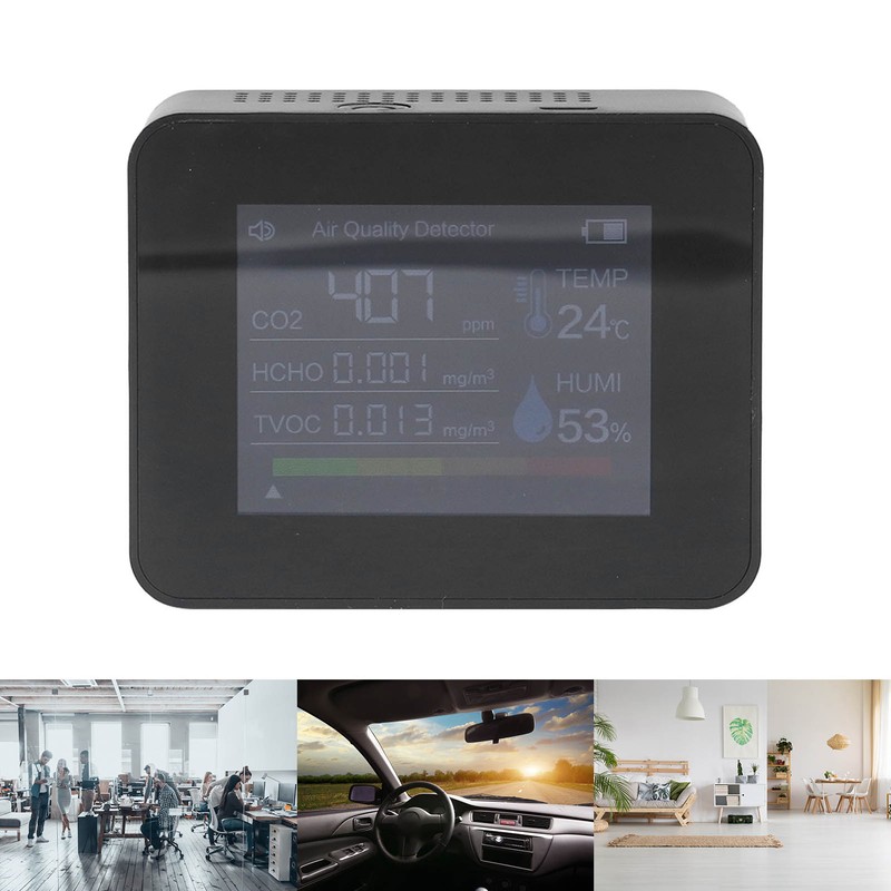 Portable Carbon Dioxide Detector USB Charging Temperature and Humidity Tester