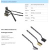 Unbranded 3Pcs Wire Brush Set - Stainless Steel, Nylon, Brass