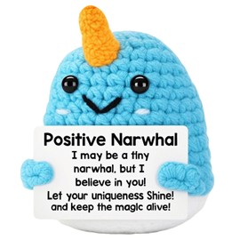 MLZTINGR Positive Crochet Shark Dolphin | Emotional Support Shark | Shark Crochet Cuddly Toys for Shark Lovers for Stress Relief Decorative Doll Decoration