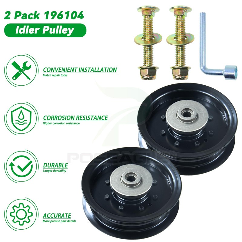 POSEAGLE 2 Pack 532196104 Husqvarna Idler Pulley Replaces Husqvarna 532196104