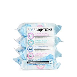 Spascriptions Glacier Water Cleansing Wipes 4-pack 120 Count - MultiPack
