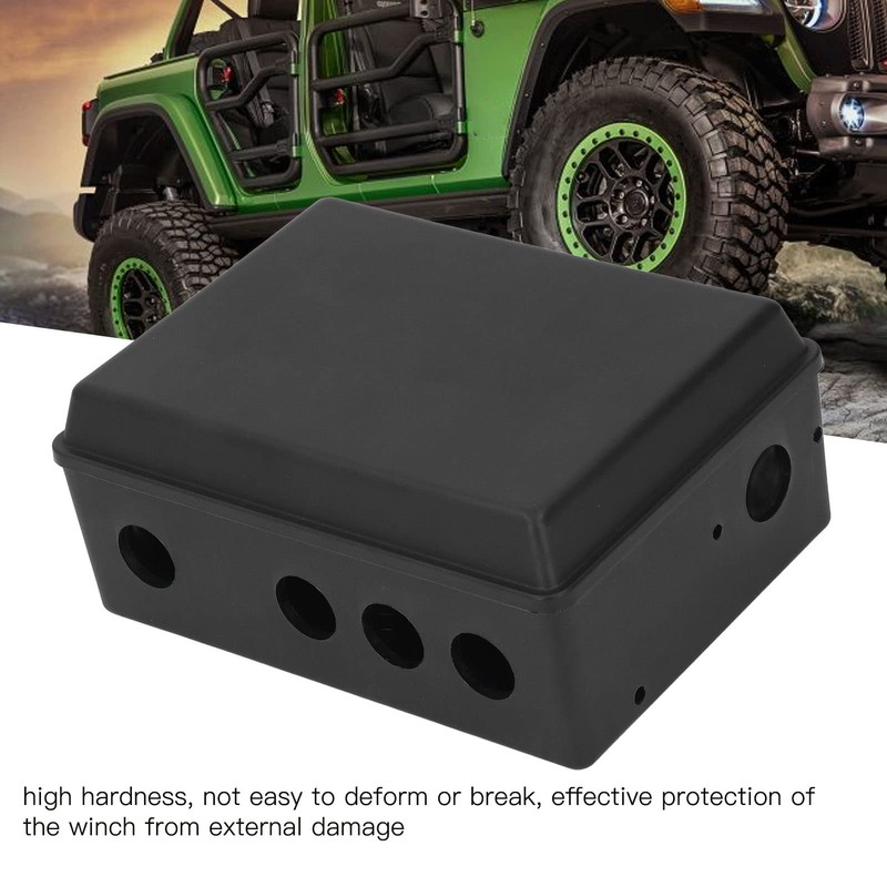 Winch Control Box, Black ABS High Strength Winch Control Protecting
