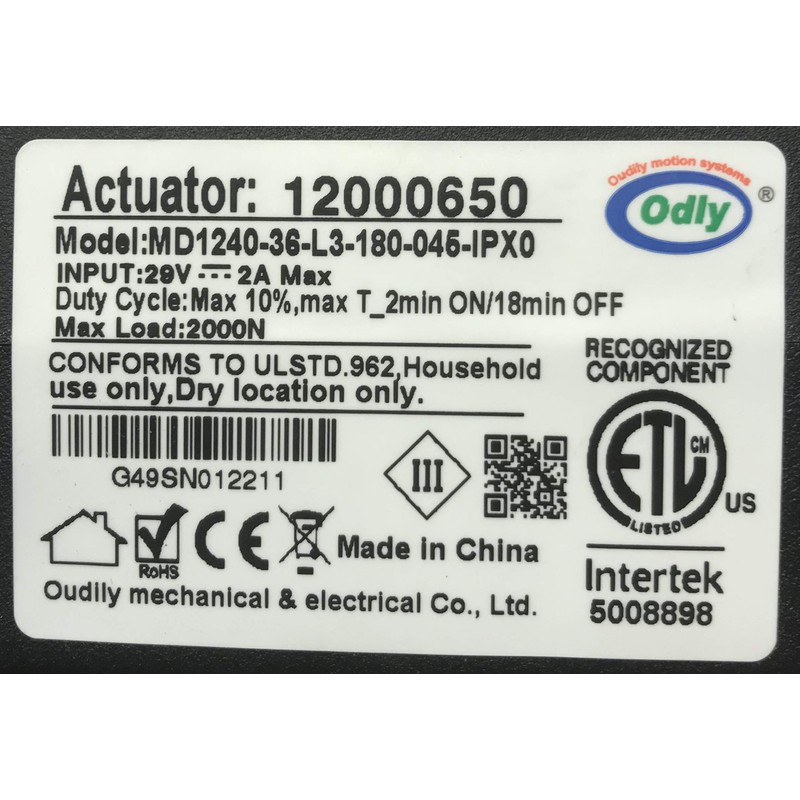 Odly 12000650 Headrest Motor Replacement for Limoss, Okin, Kaidi