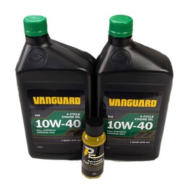 Vanguard Pack of 2 SAE 10W-40 Synthetic Engine Oil Quart (Replaces Kawasaki 99969-6296) with Fuel Treatment