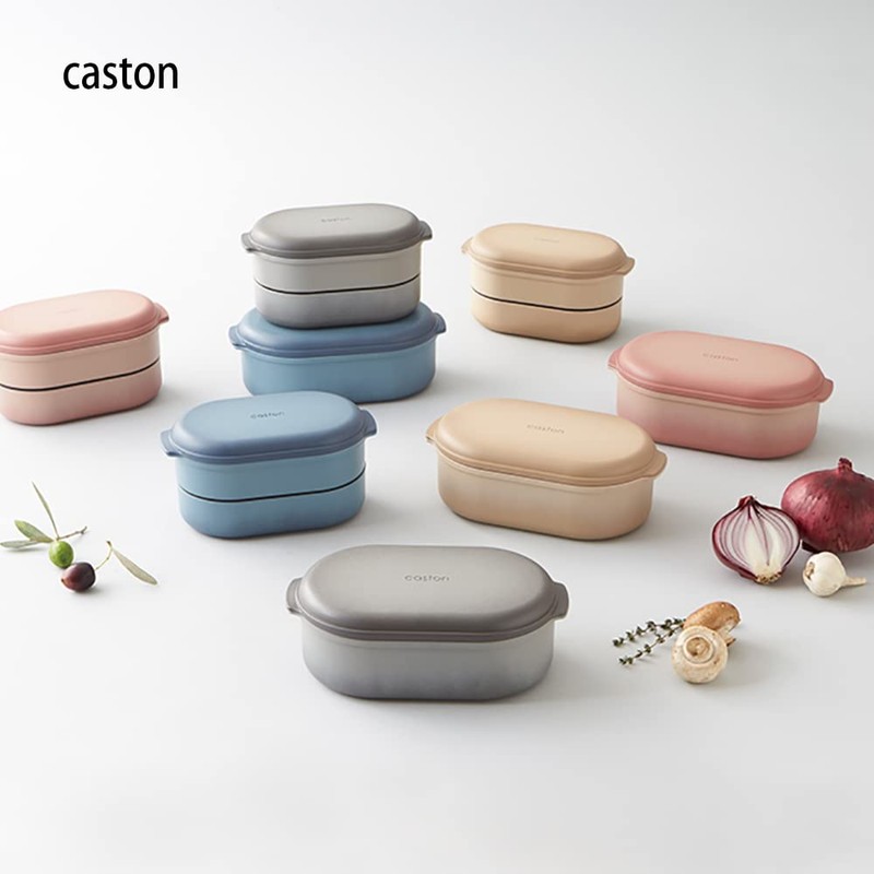 Takenaka Lunch Box, Caston Wide Lunch Box, Blue, 22.0 fl