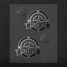 4R Quattroerre.it 9168 Super Shaped Wind Rose Sticker for Motorcycle Trunk 20x24cm
