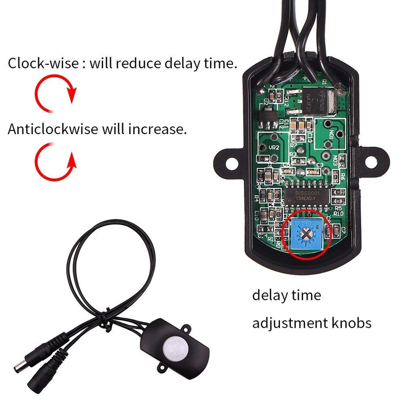 RGBZONE Automatic Mini 5A PIR Infrared Motion Sensor Detector Switch