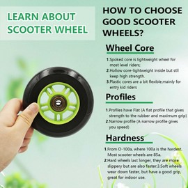 Scooter Replacement Wheels (100mm / 4") - Plastic Core - Set of 4 Wheels