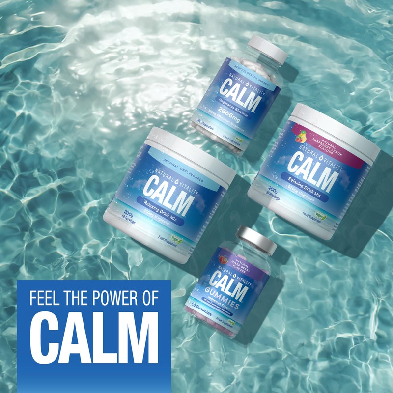 Magnesium Powder Supplement | Calm Relaxing Drink Mix | 100