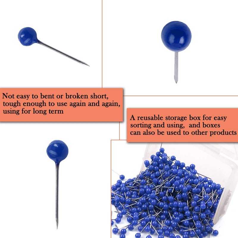 sourcing map 500pcs 1/8 Inch Map Push Pins Thumb Tacks