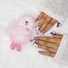 Angora bear handmade nail tips - Almond M / 앙고라