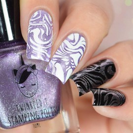 Stamping Polish Opaque in 1 Coat by Twinkled T (Queen Bee (Metallic Purple))