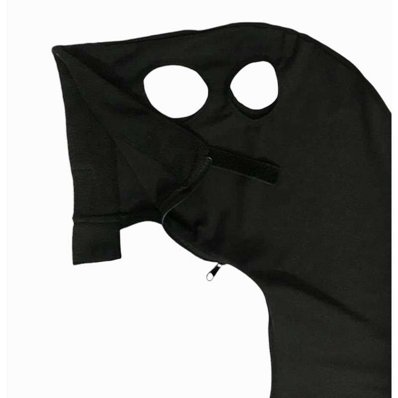 Majestic Ally Horse Stretch Lycra Zip Up Hood Black Small