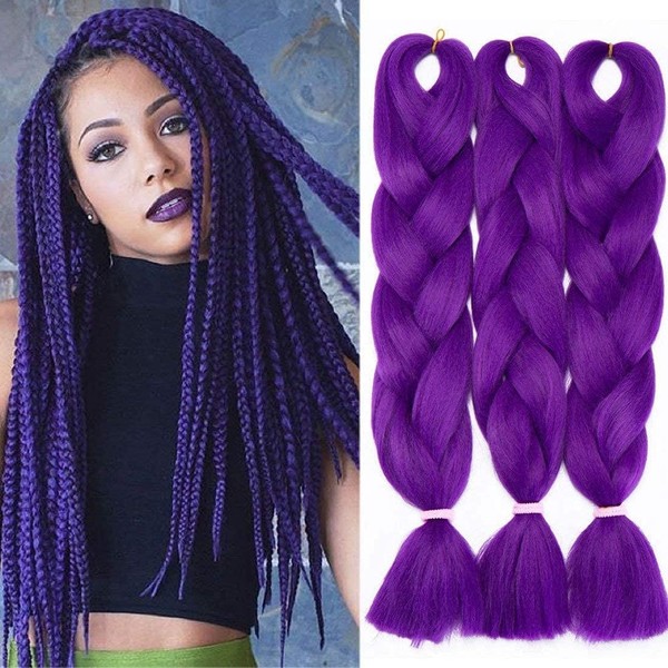 Hair Extension 60 cm Crochet Braids Two Tone Ombre Braiding