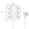 Multicontacto L02 Regleta para Pared con 3 Enchufes CA, 2