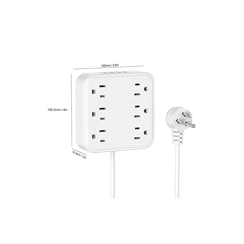 Multicontacto L02 Regleta para Pared con 3 Enchufes CA, 2