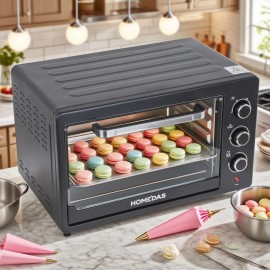 HOMEDAS 0.9 cubic-ft Microwave Compact One-Touch Settings cu ft 900W Oven NEW