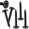 100 Pcs #8 x 1-1/4" Black Wood Screws, Pan Head