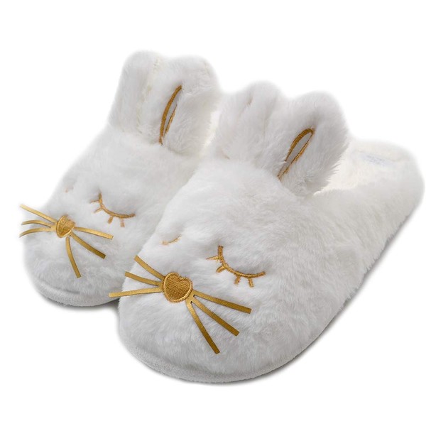 Cute Bunny Fuzzy Slippers |Warm Animal Memory Foam Rabbit Plush