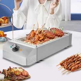 Commercial Electric Smokeless Barbecue Oven Grill Outdoor Electric Grills Stainless Steel Portable Burner BBQ Grill 2800W