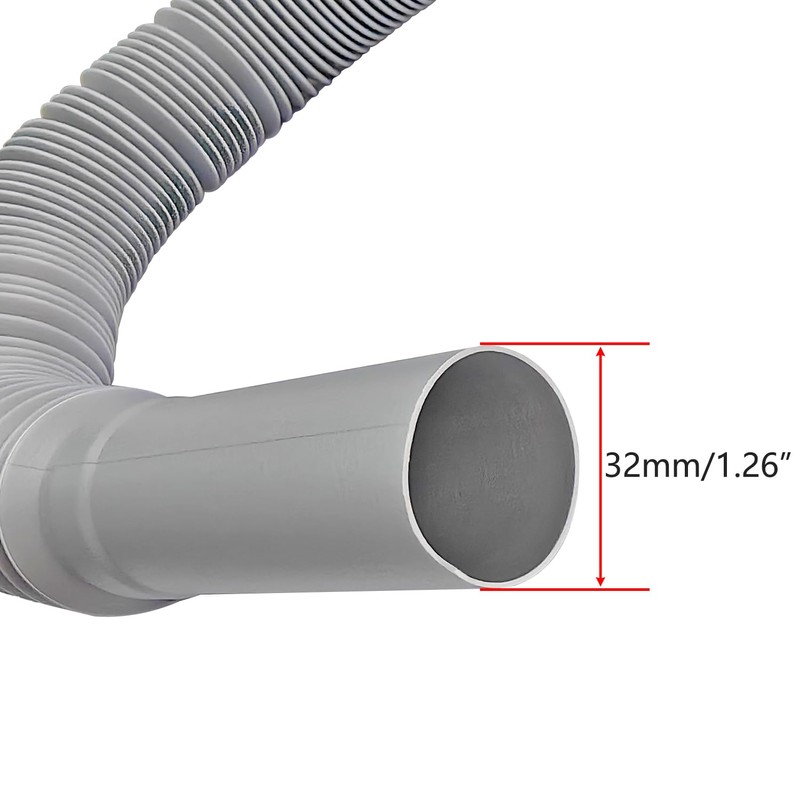 Qrity Flexible Waste Pipe, Sink Waste Pipe, Inner Diameter 45