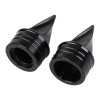 Unbranded Black Twisted Front Axle Cap Nut Covers For Harley