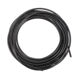 sourcing map Polyurethane Round Belt, 3 mm Diameter, 5 m Length, Smooth Surface, PU Urethane Belt for Drive Transmission, Black