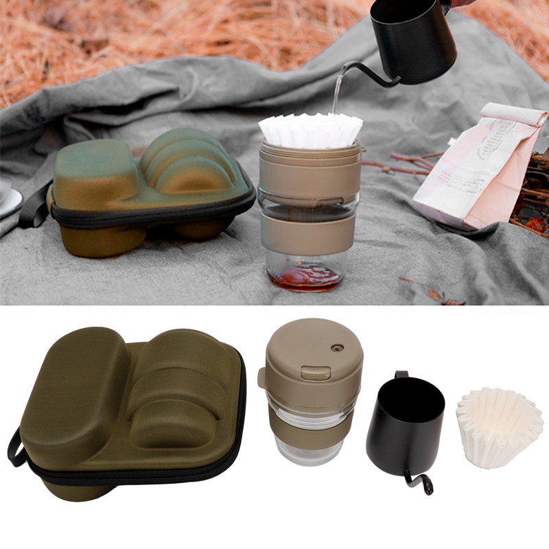 Hand Brewed Coffee Pot Set Travel Manual Coffe Maker with