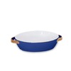 Beatriz Ball CERAMIC Small Oval Baker with Gold Handles (Blue)