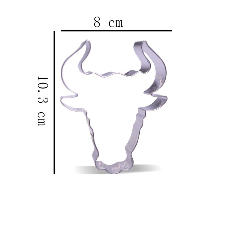 10.3 cm Cow Head Cookie Cutter - 1 Piece -