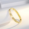 Gold Love Bangle Bracelet, Stainless Steel clover Bangle Bracelets for