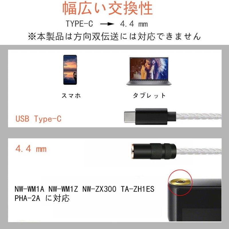 ipovoq type c to 4.4 mm 変換 usb c 4.4