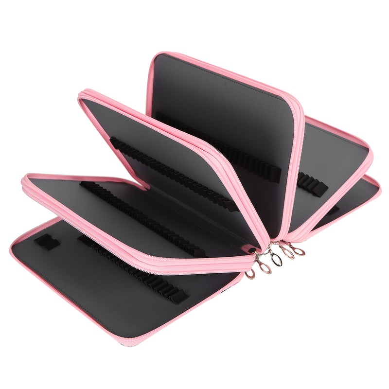 Pencil Case Rose Printed Multi Layer Zipper 252 Slots Portable