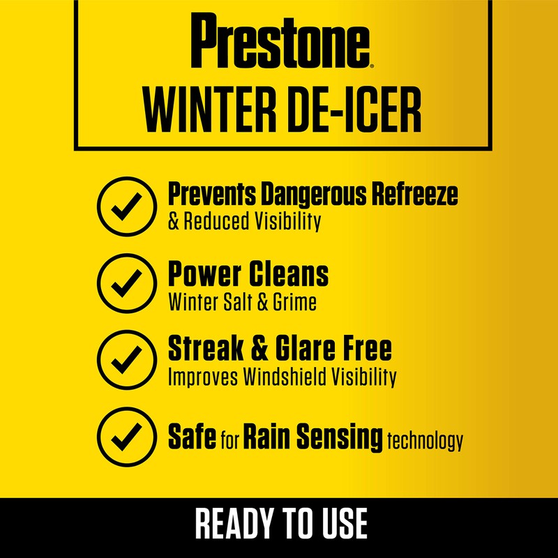 Prestone AS250-6PK De-Icer Windshield Washer Fluid - 1 Gallon, (Pack
