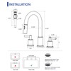 FELIXBATH Bathroom Faucet with Sprayer, Matte Black Bathroom Faucet 3