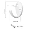 sourcing map 4 Pcs Wall Mounted Hook Robe Hooks Single
