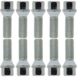 10 Wheel Bolts Wheel Bolts Taper Collar Silver M12 x 1.5 40 mm