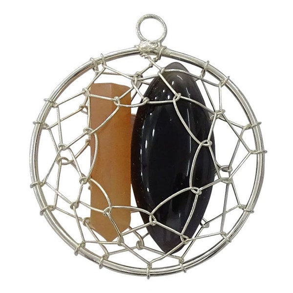 Harmonize Agate Stone Handcrafted Wire Wrapped Round Reiki Healing Crystal
