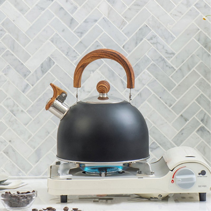 2.5L Stainless Steel Kettle Rustproof Prevent Scalding Whistling Teapot Tea