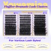 Fluffy Lash Clusters 150D+200D+300D Thick Volume Cluster Eyelash Extensions 12-25mm