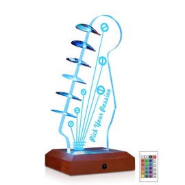 CoolGift Mart Light Up Guitar Pick Holder, Guitar Pick Holder-16 color