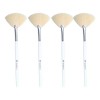 Brochas Faciales Abanico 4 Pzas Cerdas Naturales