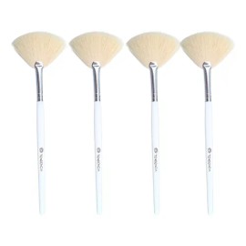 Brochas Faciales Abanico 4 Pzas Cerdas Naturales