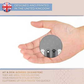 Destination Vinyl ltd Magnet for Refrigerator, Fridge BW - Cat Paws Cute for Office, Cabinet and Whiteboard, Magnetic Stickers, 36208