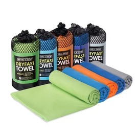 Microfiber Travel Towel with Mesh Bag, Quick Drying, Super Absorbent, Light Weight Size, Perfect for Travel, Beach, Hiking, Gym, Running, Pool, Bath, Yoga, Backpacking (Blue)