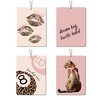 AgriFusion Tech Pink Leopard Print Air Freshener 4 Pcs, Trendy