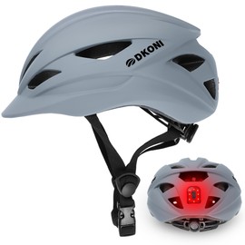 Bike Helmet Adult Urban:Bicycle Helmet for Men Women with USB Charge Detachable Taillight Helmets for Commuter Cycling Scooters