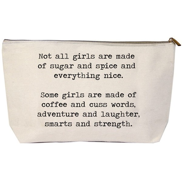 Jules Natural Canvas Extra Large Makeup Zipper Bag Not All
